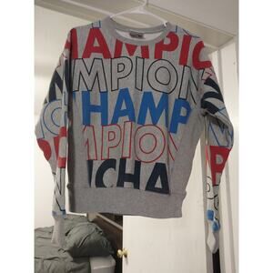 Champion Womens Juniors Size S Pullover Crewneck Sweatshirt Logo